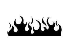 a black and white fire flame icon on a white background, eps1089