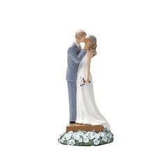 a figurine of a bride and groom holding each other's foreheads