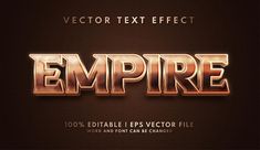 the text empre is made up of shiny metal letters, and it appears to be in