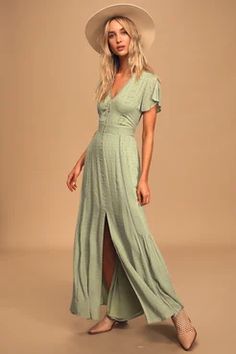 Midi Dress For Wedding Guest, Sage Midi Dress, Sage Green Maxi Dress, Midi Dress Wedding, Dress For Wedding Guest, Midi Dress Wedding Guest, Lulus Maxi Dress, Midi Wedding Dress, Green Wedding Dresses