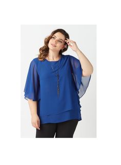 ⭐GENERAL FEATURES⭐ Moda Alba plus size blouse is made of silk crepe 100% pes fabric. The modern ball measurements on the mannequin in the image are bust 100 cm, hips 106 cm, waist 82 cm and height 175 cm. You can choose the size that suits you with this unique oversized shirt with different size options. You can choose the best work tops that fit you, thanks to the plus size comfort. It does not contain chemicals that may affect human health. ✨STYLISH AND ELEGANT✨ Moda Alba minimal blouse is pro Elegant Blue Blouse For Layering, Chic Blue Blouse For Layering, Blue Short Sleeve Blouse For Layering, Blue Chiffon Tops, Flowy Blouse For Layering, Flowy Chiffon Blouse With Short Sleeves, Flowy Chiffon Short Sleeve Blouse, Blue Flowy Blouse For Party, Blue Chiffon Blouse For Party