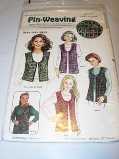 a sewing pattern for a women's vest and top in two different styles, with the words pin - weaving on it