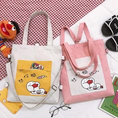 💗These kawaii cartoon duck Tote Bags not only cute but also practical.💗Well-made, with canvas material, and a vibrant design! Large capacity, can store books, stationery, water glasses, umbrellas, clothes and some personal belongings💗Suitable for students, Harajuku, kawaii, casual ,office and other styles💗Size :38*4*34CM White Lie Shirts, Duck Tote, Kawaii Casual, Kawaii Bags, Store Books, Kawaii Cartoon, Personal Belongings, Gifts For My Wife, Family Christmas Shirts