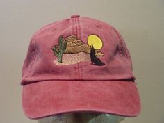 DESERT CACTUS SUNSET HAT Cactus Fashion, Embroidery Apparel, Cactus Sunset, Third Life, How To Wash Hats, Dream Fashion, Black Labrador Retriever, Desert Cactus, Embroidery On Clothes