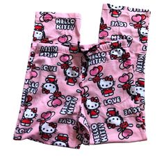 Hello Kitty Valentines Pajama Pants Cute Bottoms With Pockets, Cute Bottoms With Pockets Long Pants, Cute Pink Pants With Elastic Waistband, Cute Hello Kitty Print Bottoms, Cute Hello Kitty Print Bottoms For Pajama Party, Hello Kitty Print Bottoms For Pajama Party, Cute Hello Kitty Print Pants For Pajama Party, Cute Hello Kitty Print Loungewear Bottoms, Cute Pants With Hello Kitty Print For Pajama Party