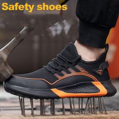 Top Seller for Mens Work Boots Safety Shoes Indestructible Sneakers Bulletproof Steel Toe Shoes, Mens boots Mens Work Boots, Work Shoes For Men, Mens Work Shoes, Steel Toe Shoes, Work Sneakers, Work Boots Men, Safety Boots, Rounded Toe Boots, How To Make Shoes