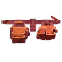 a belt with multiple pockets and two belts attached to it