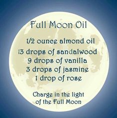 Moon Oil, Magical Moon, Moon Magick, Moon Rituals, Diy Perfume