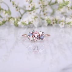 Dainty oval morganite engagement ring rose gold alexandrite cluster ring birthday ring custom promise ring gift for her personalized jewelry Link to the Moss Agate Engagement ring https://www.etsy.com/listing/1272056332/vintage-moss-agate-engagement-ring Aquamarine engagement ring https://www.etsy.com/listing/1344450513/aquamarine-engagement-ring Blue Green Sapphire engagement ring https://www.etsy.com/listing/1259694911/unique-blue-green-sapphire-engagement RING DETAILS METAL: available in 10K, Oval Morganite Engagement Ring Rose Gold, Custom Promise Ring, Wedding Rings Alexandrite, Blue Green Sapphire Engagement Ring, Morganite Engagement Ring Oval, Morganite Engagement Ring Rose Gold, Green Sapphire Engagement, Green Sapphire Engagement Ring, Gemstone Wedding