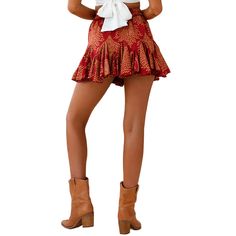 Rust Red Digital Print Pleated Mini Skirt Pleated Mini Skirt, Petticoat, Mini Skirt, Rust, Mini Skirts, Digital Prints, Skirt, Red