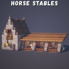 an image of a horse stable made out of lego blocks with text overlay that reads, how to build a horse stable