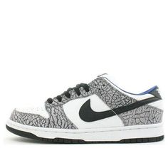 Nike Supreme x Dunk Low Pro SB 'White Cement' 304292-001 (SNKR/Skate/Men's/Low Top) Nike White Skate Shoes For Streetwear, Custom White Sneakers For Skateboarding With Speckled Midsole, Nike Urban White Skate Shoes, Nike White Urban Skate Shoes, Sporty White Custom Sneakers For Skateboarding, Skate Man, White Cement, Black Cement, Dunks Nike