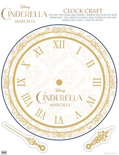 an image of a clock with the words cinderella on it