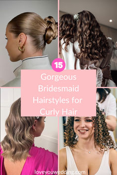 Make your hair shine with these gorgeous curly hair hairstyle ideas! From romantic updos to chic half-up styles and natural curls, this collection has the perfect looks for every bridal party. Whether you’re going for a boho vibe or classic elegance, these hairstyles will beautifully complement your wedding theme. Click to explore stunning hairstyles for bridesmaids with curly hair! Stunning Hairstyles, Bridesmaid Hairstyles, Hair Shine, Elegant Updo, Half Up Half Down, Natural Curls