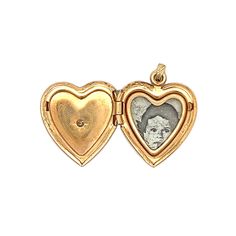 Relive the charm of the Victorian era with this heart-shaped locket pendant. Crafted from 14 karat yellow gold, this antique locket opens to hold a cherished memento, making it a perfect keepsake for treasured memories. At the center of the locket is a single cut diamond, flush set to highlight its natural beauty and a hint of sparkle. Engagement Ring Style Guide, Ring Style Guide, Antique Locket, Platinum Rose Gold, Sapphire Solitaire, Engagement Ring Styles, Heart Locket, Shop Engagement Rings, Antique Victorian