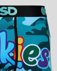 Meet the newest collab drop from Cookies x PSD. Featuring Cookies distinct logo with a colorful refresh on top of a blue camo print, this style really stands out. The PSD 7" Standard Length briefs feature an ultra-comfortable waistband, four-way stretch, a breathable Micro Mesh pouch, and durable flatlock stitching and were made to hold up for everything from everyday wear to the toughest workouts. | PSD Men's Cookies - Blue Camo Underwear, Size Large Mesh Pouch, Man Cookies, Logo With A, Blue Camo, Camo Print, Briefs, Camo, Everyday Wear, Stitching