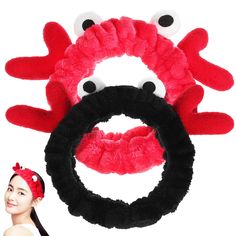 PRICES MAY VARY. 🦀👀【Package Including】2 Pieces Of Spa Headbands, , Headband For Washing Face, Suitable for Home, Dorm, Fitness, Workout, or Attending Cosplay Party. 🦀👀【Strong and Adjustable】Makeup Headband, Spa Headband Cute Makeup Headband, The Elastic Headbands Allow for a for All Hair Types and Head Sizes. 🦀👀【Wide Applications】Headband Can Absorb Water Or Sweat Effectively. These Headbands Can Keep Your Hair Out of Your Face While You are Washing Face, Doing Makeup, Taking a Warm Bath, Crab Headband, Spa Headbands, Cartoon Crab, Terry Cloth Headband, Makeup Hairband, Makeup Headband, Bow Hairband, Fleece Headbands, Antler Headband