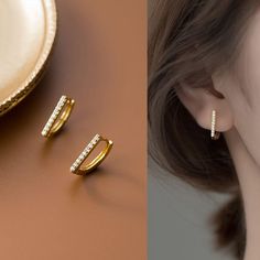 Minimalist Earrings Studs, Gold Rings Fashion, Gold Ring Designs, Gold Jewelry Simple