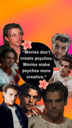 the movie poster has many different characters and words on it, including one with flowers in his hair