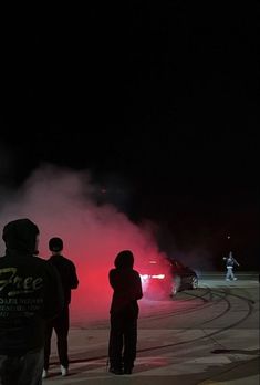 A Car, At Night, Red