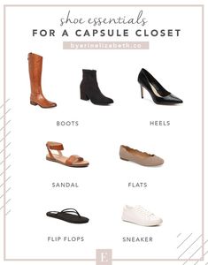 Shoe Essentials, Capsule Wardrobe Shoes, Minimal Stil, French Capsule Wardrobe, How To Have Style, Minimal Wardrobe, Minimalist Closet, Wardrobe Sets, Capsule Closet