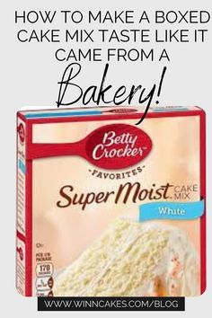 a box of cake mix with the words betty crocker written in white on it