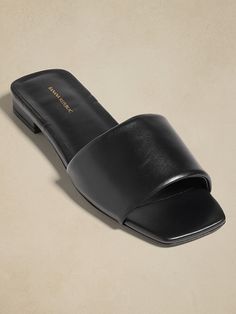 Lucca Leather Slide Sandal | Banana Republic Leather Slide Sandals, Leather Slides, Lucca, Slide Sandals, Italian Leather, Banana Republic, Leather Upper, Portugal, Man Shop