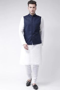 Buy Men's Suiting fabric  Solid Kurta Set in Navy Blue
Jacket Color: Nay Blue Online Solid Kurta Set, Silk Anarkali, Brocade Blouses, Navy Blue Jacket, Nehru Jacket, Suiting Fabric, Nehru Jackets, Printed Trousers, Blue Solid