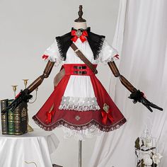 Genshin Impact Klee Cosplay Costume Klee Cosplay, Klee Genshin Impact, Klee Genshin, Genshin Impact Klee, Witch Cosplay, Black Butler Ciel, Orange Glitter, Kawaii Dress, Dress Hat