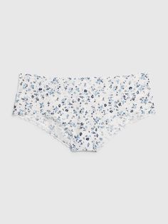 Sheer lace, minimally lined.  Elasticized lace with scalloped detail trim at waistband and leg openings.  Allover lace. Scalloped Trim, Sheer Lace, Gap, Trim, Lace, Floral, White