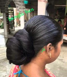 Indian Long Hair Braid, Huge Hair, Long Hair Images, Hair Buns, Long Hai, Slicked Back Hair