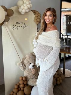 Momyknows Solid Color Off Shoulder Knitwear Bodycon Beach Vacation Dress Baby Shower Maternity Maxi Dress Off White Maternity Dress, Winter Outfits Pregnant Women, Long Sleeve Pregnancy Dress, Fall Baby Shower Outfits For Mom To Be, Mom To Be Baby Shower Outfit, Baby Shower Maternity Outfit, Baby Shower White Theme, Gender Reveal Outfit For Mom Winter, Mom Baby Shower Outfit