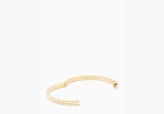 we say stack your bracelets to make a statement. this makes the first one in your pile. or the 100th. | Kate Spade Ring It Up Pave Bangle, Clear/gold Kate Spade Elegant Bangle Jewelry, Adjustable Gold Kate Spade Bracelets, Kate Spade Adjustable Gold Bracelets, Kate Spade Everyday Bracelet Jewelry, Everyday Kate Spade Bracelet, Kate Spade Bangle Jewelry Gift, Kate Spade Bangle Jewelry For Gift, Kate Spade Gold Bracelet Jewelry, Gold Stackable Cuff Bracelet For Anniversary