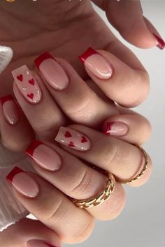 valentines day nails Valentine Nail Art, Nail Designs Valentines, Valentine Nails, Summery Nails, Girly Acrylic Nails, Short Nail Designs