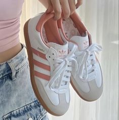 Pink Adidas Shoes, Samba Shoes, Trendy Shoes Sneakers, Adidas Shoes Women, Cute Nike Shoes, Cute Sneakers