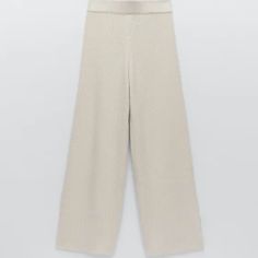 Nwt Zara Ecru Flared Wool Blend Knit Pants Brand New Zara Flared Knit Pants In Ecru High-Waisted, Wide-Leg Pants W/ Elastic Waistband & Side Slits At Hem Mixture Of Viscose (52%), Wool (23%), Polyamide (20%) & Cashmere (5%) Thanks For Looking!!! Chic White Winter Pants, Elegant Beige Knit Bottoms, White Knit Pants For Spring, Spring White Knit Pants, Chic White Bottoms For Winter, Chic White Winter Bottoms, Cream Stretch Pants For Winter, White Casual Knit Pants, White Bottoms For Workwear In Winter