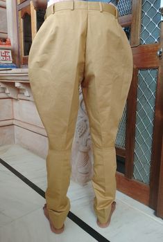 Traditional Horse rider wear camel Jodhpur breeches made from khaki brown color pure cotton fabric Solid knee patches It can wear man and woman both for riding or any events Sizes available according waist: 30, 32, 34, 36, 38 and made to measure For Made to measure: We will send you measurement form after your order Khaki Cotton Harem Pants, Khaki Full-length Cotton Harem Pants, Fitted Solid Cotton Harem Pants, Fitted Solid Color Cotton Harem Pants, Fitted Cotton Harem Pants In Solid Color, Traditional Brown Harem Pants, Traditional Stretch Cotton Bottoms, Traditional Brown Cotton Bottoms, Traditional Cotton Stretch Bottoms