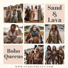 Get inspired by the Sand & Lava Boho Queens. These beautiful women show that you don't have to be under 30 and/or size 38 to dress like a Boho Queen. Check out the many photos and enjoy the Sand & Lava island vibes lifestyle. Boho Fashion Over 40, Boho Winter Outfits, Boho Queen, Boho Inspiration, Boho Hat, Winter Boho, Island Vibes, Rock Chic