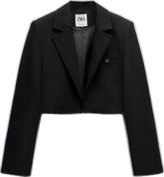 Zara Jackets, Cropped Jacket, Suit Jackets, Zara Black, Crop Jacket, Blazer Suit, Suit Jacket, Jackets & Coats, Zara