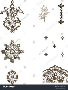 Tradition Textile Motif, Golden Background, Tradition Islamic and Mughal ethnic Motif