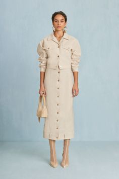 LUA SKIRT - BEACH – CULT GAIA Icon Clothing, Linen Jacket, Blue Coats, Candle Collection, Cult Gaia, Blue Mini Dress, 가을 패션, Brushed Brass, Pre Fall