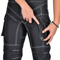 PK6 Waterproof Motorcycle Riding Pants is built to beef up a rider’s defenses against the elements. These PK6 Waterproof Motorcycle Riding Pants are versatile to encounter all types of riding conditions, no matter if you are touring the backcountry, cruising the main street, or carving canyons. It is for protection and extended comfort suitable for a wide range of conditions. Features: Waterproof and windproof stretch 600D Oxford fabric laminated main construction Breathable stretch material in Biker Pants With Belt Loops For Motorcycling, Black Motorcycle Bottoms With Belt Loops, Motorcycle Pants For Men, Biker Pants With Pockets For Motorcycling, Motorcycle Riding Pants, Leather Motorcycle Pants, Motorcycle Pants, Fall Pants, Riding Pants