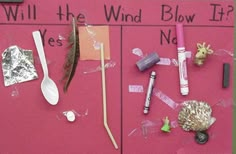 a bulletin board with writing on it that says will the wind blow up? yes