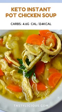 keto instant pot chicken soup | keto friendly instant pot chicken soup | low carb chicken soup instant pot | keto chicken soup Instapot Chicken Soup, Keto Instant Pot Chicken, Low Carb Chicken Noodle Soup, Chicken Soup Instant Pot, Low Carb Chicken Soup, Chicken Veggie Soup, Keto Chicken Soup, Keto Instant Pot