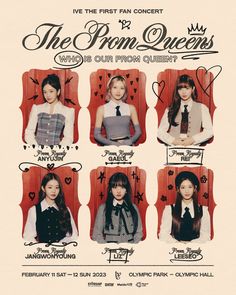 an advertisement for the korean girl group's upcoming concert, the prom queens is shown