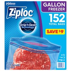 ziploc freezer bags filled with beef