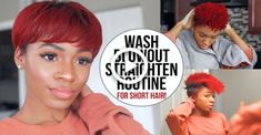 Wash, Blow Dry and Flat Iron Routine for Short Natural Hair (TWA/Pixie Cut)! VICKYLOGAN #hair Natural Hair Pixie Cut, Curled Pixie Cut, Low Porosity Natural Hair, Natural Hair Twa, Natural Hair Routine, Hairstyles Natural Hair, Cute Natural Hairstyles, Black Hair Care