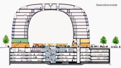 an architectural drawing of the entrance to a building