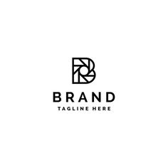 a black and white logo for brand tagline here