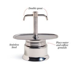 the parts of a soap dispenser on a white background with words describing how to use it